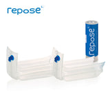 Pair of Repose Foot Protectors side by side with Repose Pump in background.